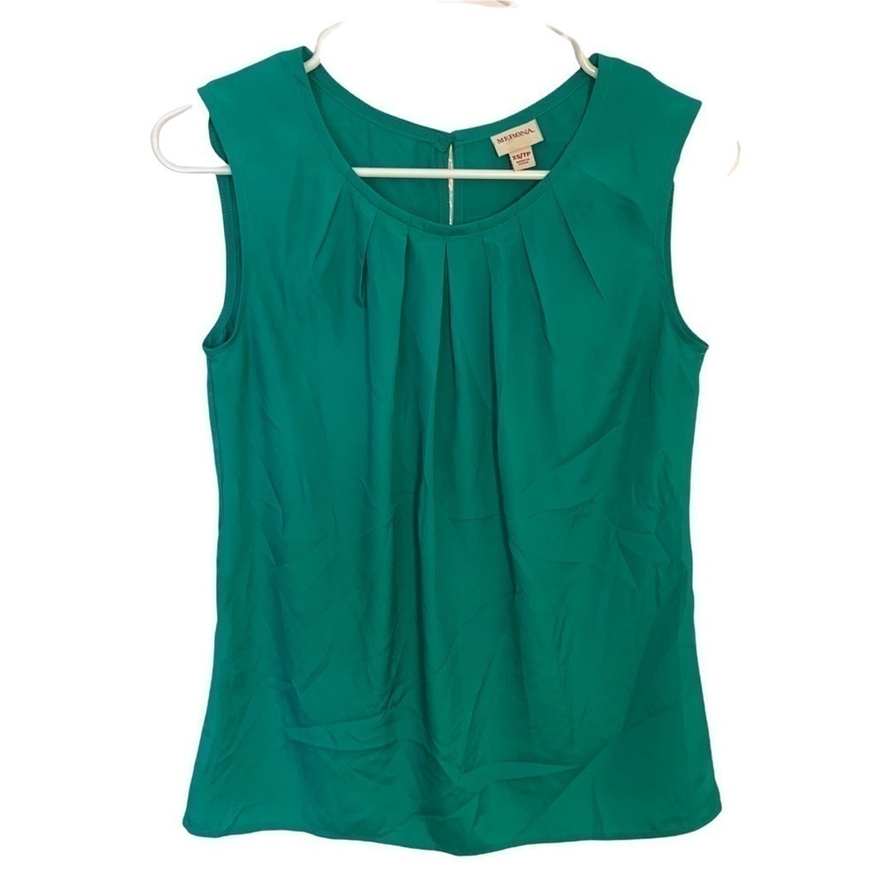 Merona Sleeveless Scoop Neck Blouse Green